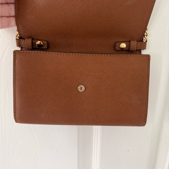 Michael Kors Brown Wallet on Chain Crossbody Bag with Gold Hardware - Picture 6 of 12
